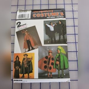Vintage Simplicity Lady Bug, Dragon, Vampire, and Devil Costume  Sewing Pattern